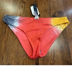 Soluna Full Moon Ribbed Hipster Bikini Bottom Tie Dye NWT Size XL Swim